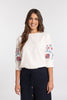 Finley Embroidered Top - white