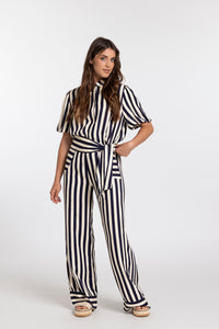 Summer Sienna Pant - navy stripe