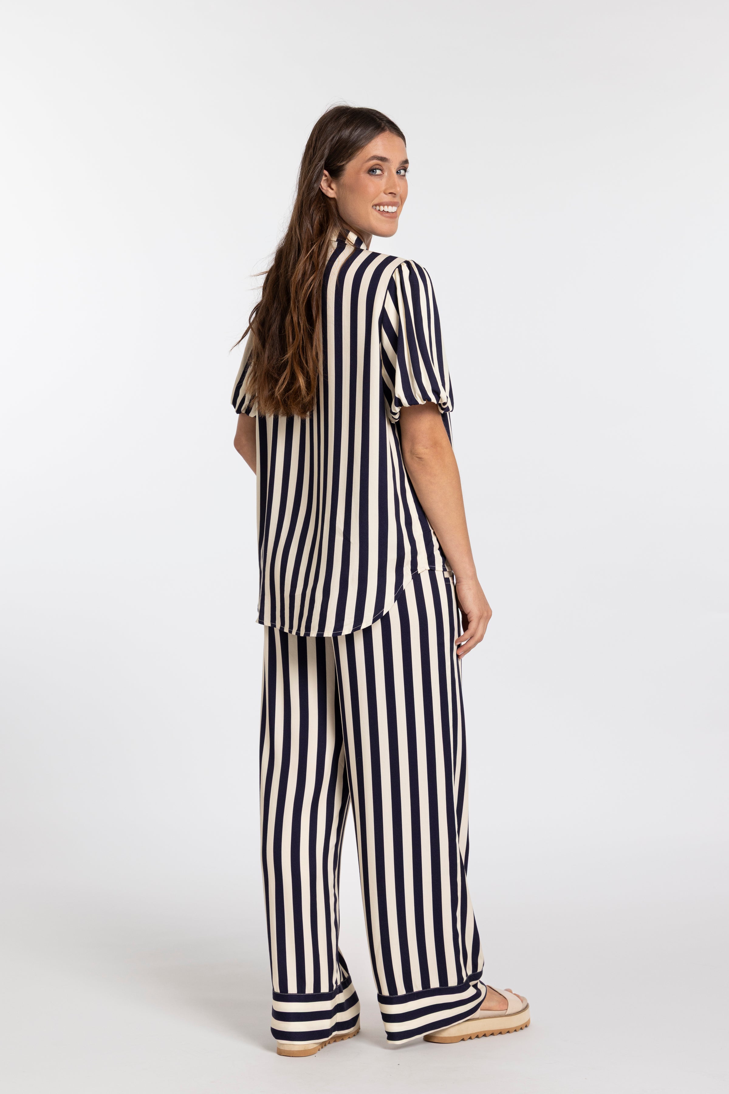 Summer Sienna Pant - navy stripe