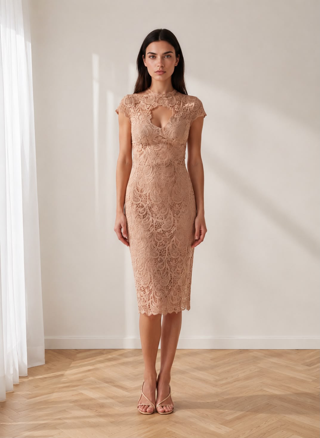 HARRIET DRESS MOCHA BLUSH