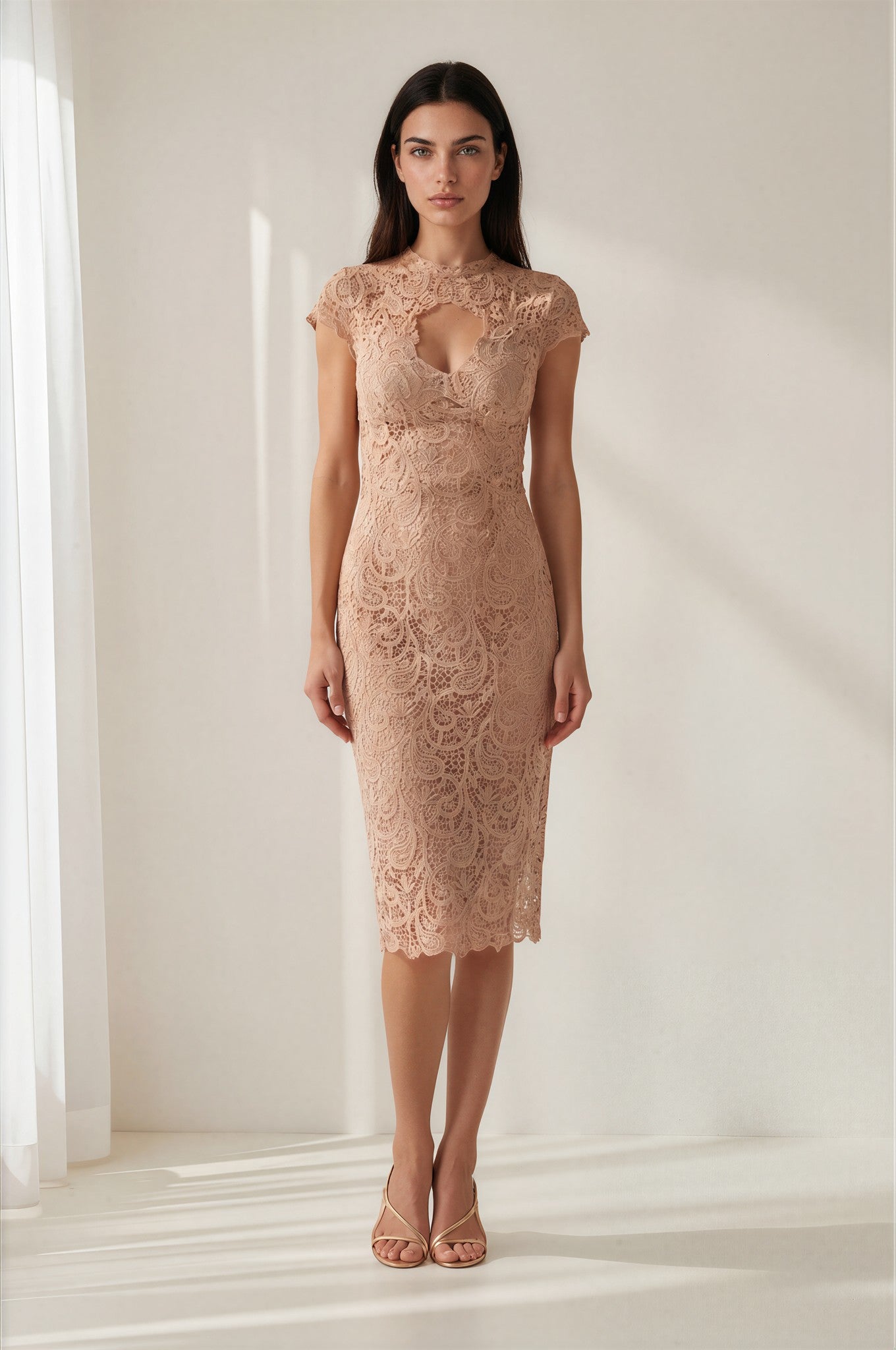 HARRIET DRESS MOCHA BLUSH