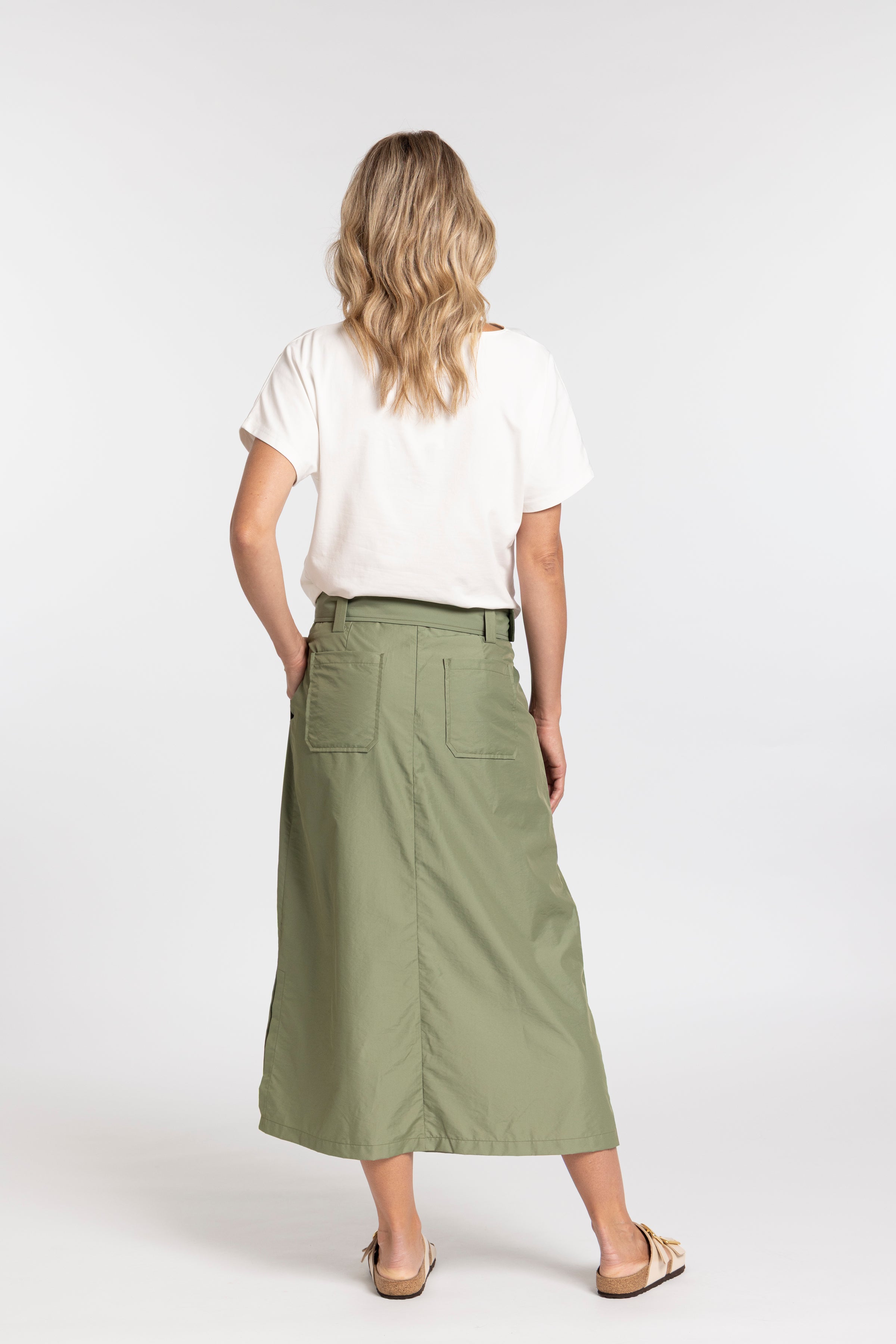 Mossy Rouched Tee - white