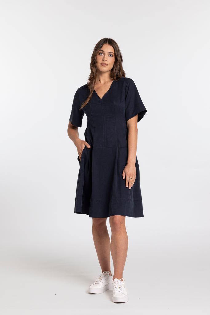 Rosa Dress - Navy