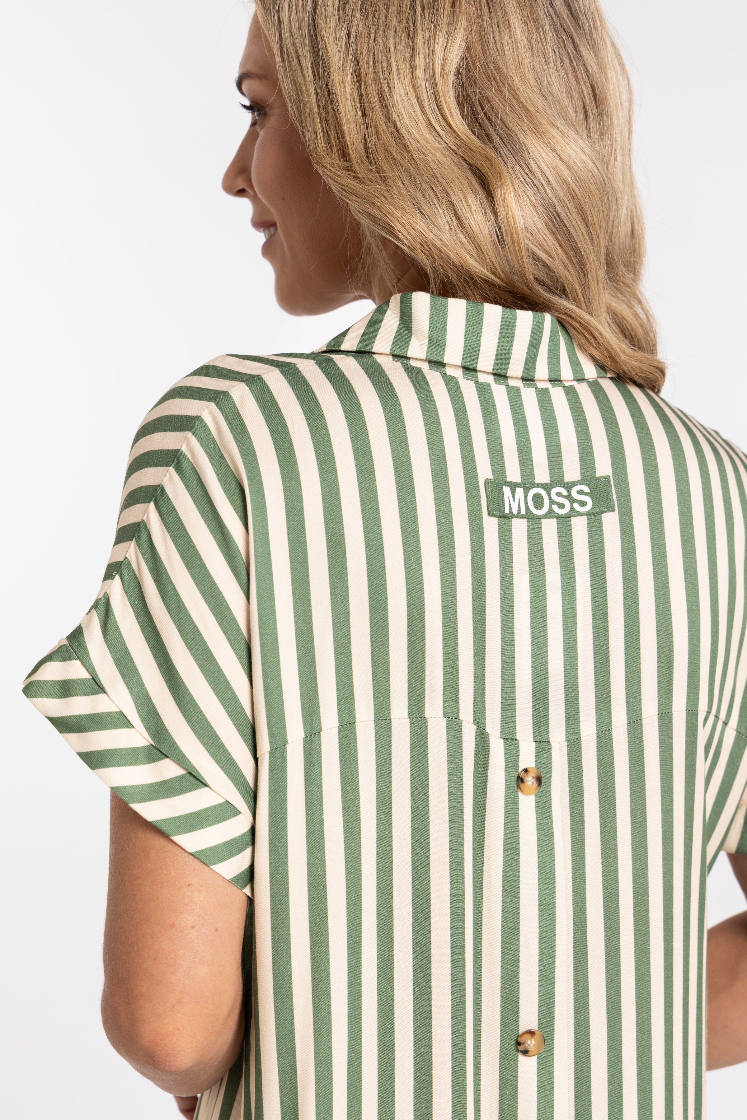 Savana Dress - Green stripe