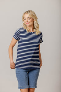 Staple Tee Navy White Stripe