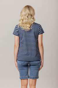 Staple Tee Navy White Stripe