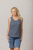 Rib Tank Navy White stripe